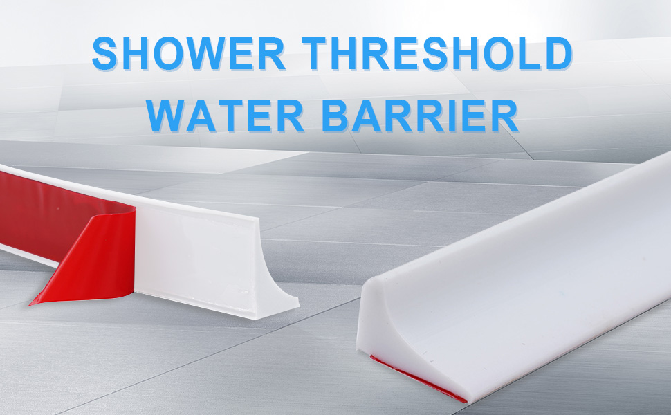 39Inch/1M Shower Threshold Water Barrier, Wet Room Bathroom Kitchen