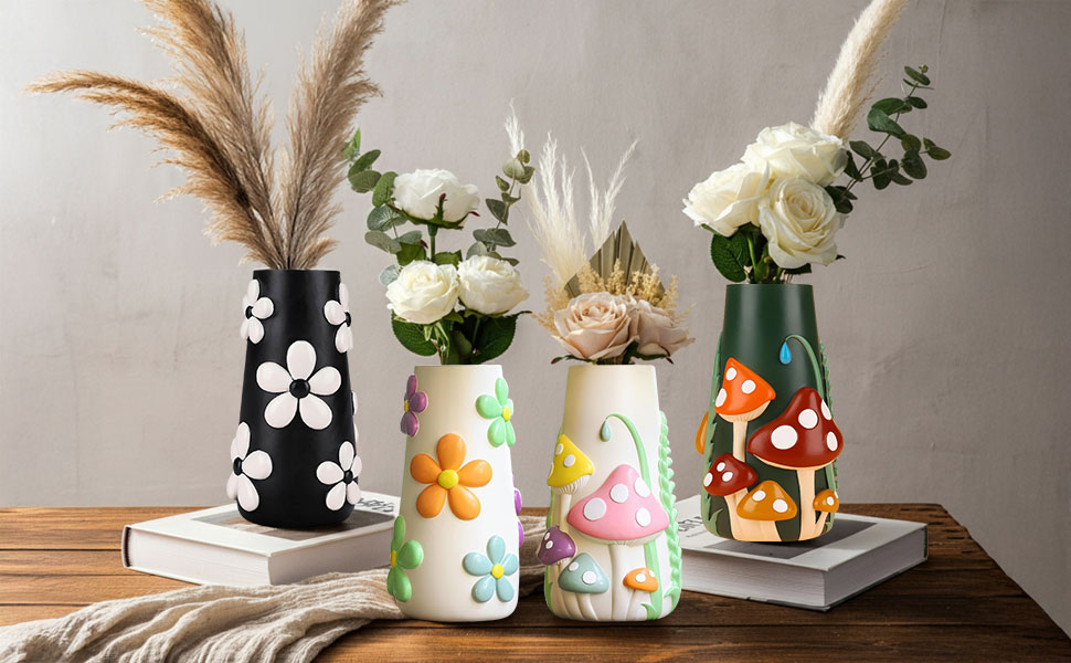 Vase flower vase decoration living room decoration aesthetic vases small table decoration black modern