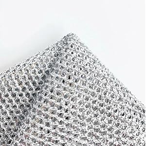 Multipurpose Wire Rags Wet Dry Stainless Steel Scrubber Non-Scratch Wire Dishcloth for Washing Dishe