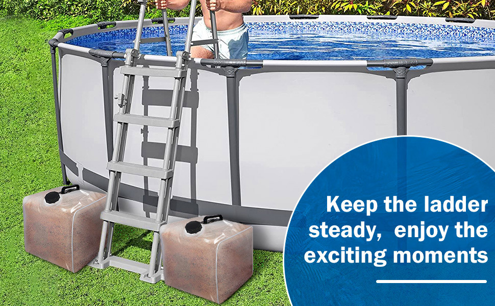 Ranslen 2Pcs Swimming Pool Ladder Weights 20L Universal