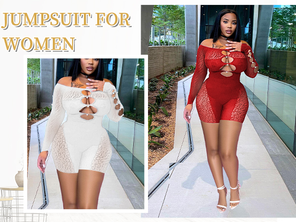 Amazon.com: MOEENCN Mesh Jumpsuit for Women Summer Sexy