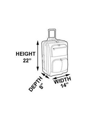 drawing, measurements, carry on bag, carry on dimensions