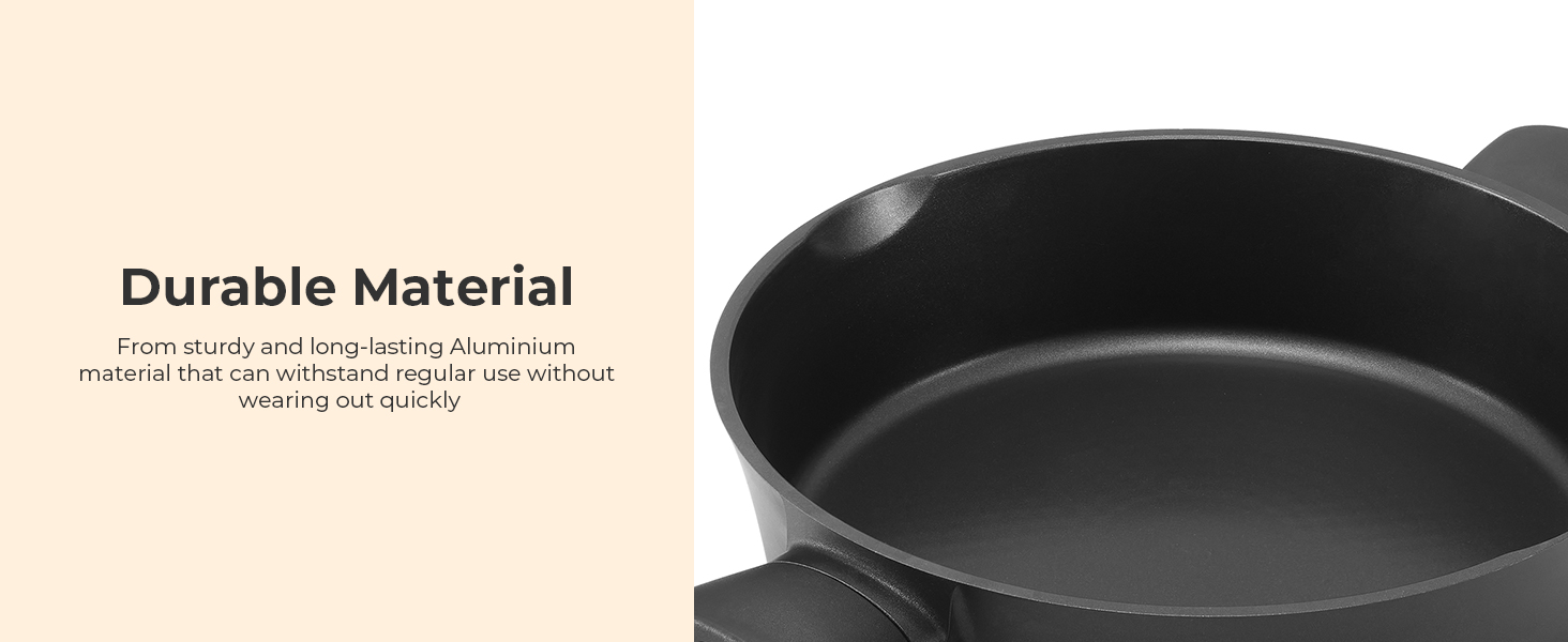 Fadware Nonstick 4qt Pot with Lid, Induction Cooking Pot