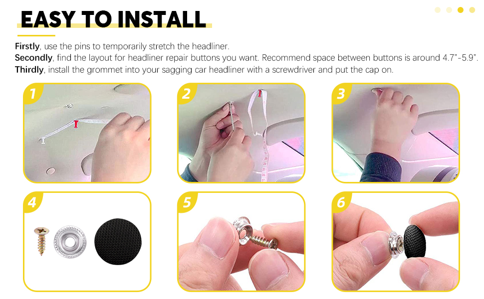 Mardatt 152Pcs Car Headliner Repair Kit with Headliner