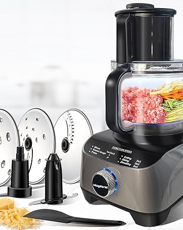 14 Cup Food Processor, French-Fry-Cutter, Blending, Mixing, Shredding, and Slicing