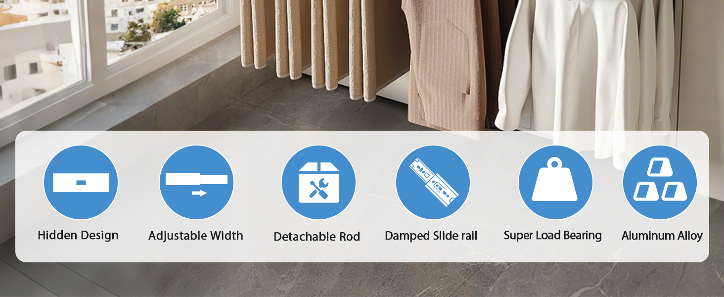 Pull out slide trouser rack