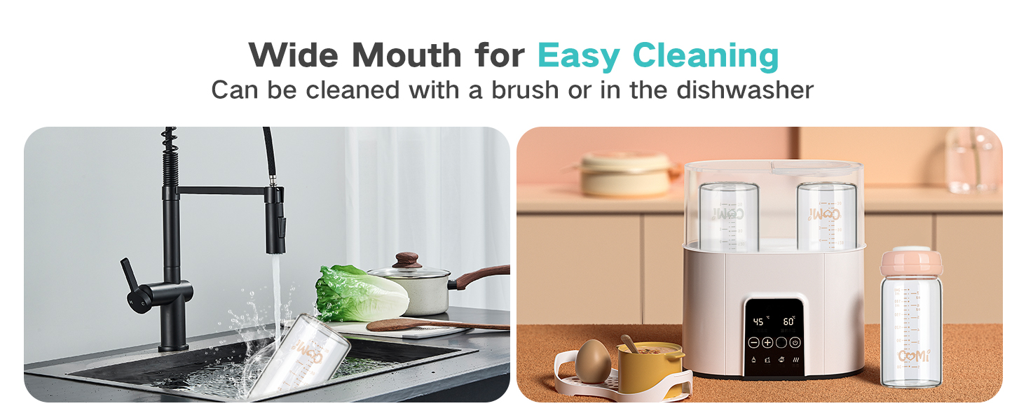 breastmilk storage bottle glass