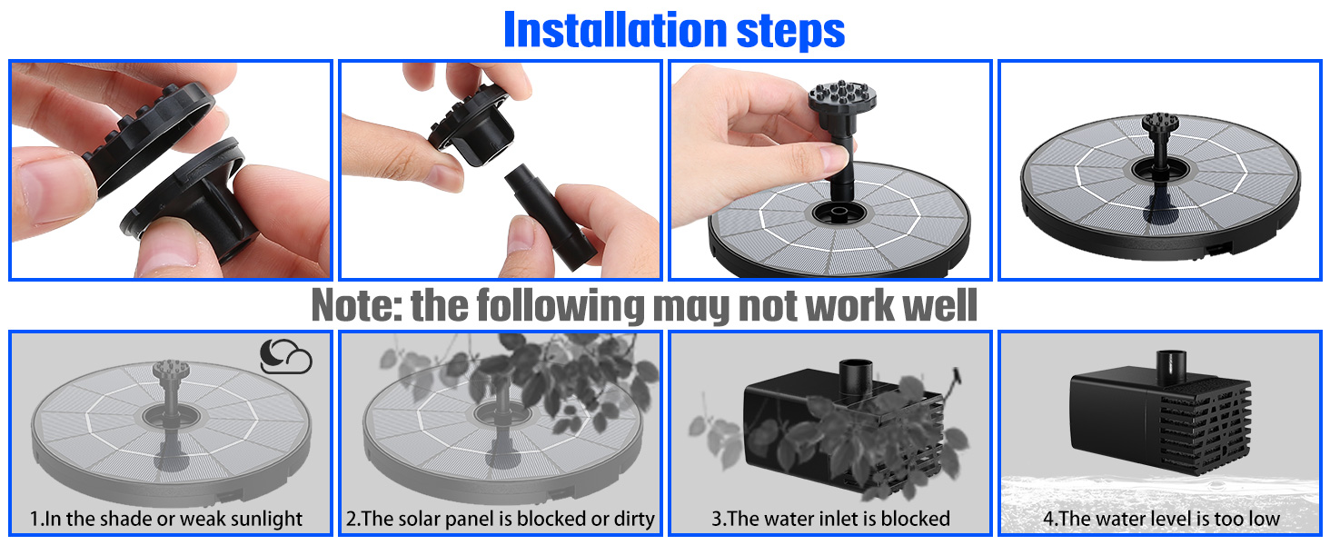 solar fountain pump