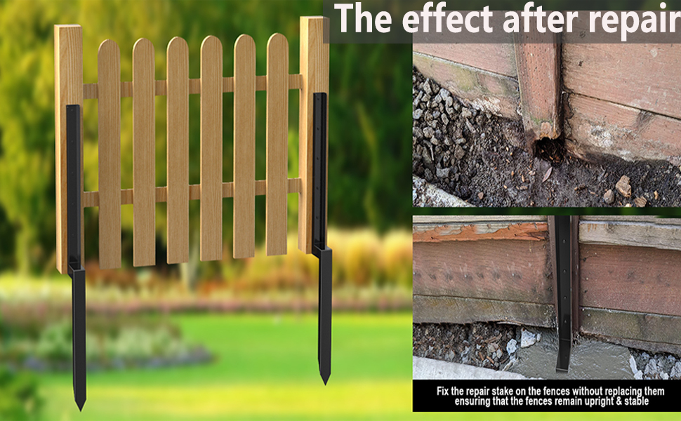 Fence Post Repair,Heavy Duty Fence Post Repair Stakes,Steel Fence Post