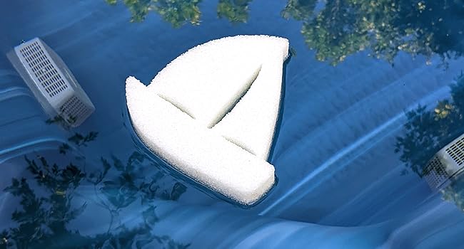 Oil and grime scum waterline foam sponge floater for hot tub Sailboat