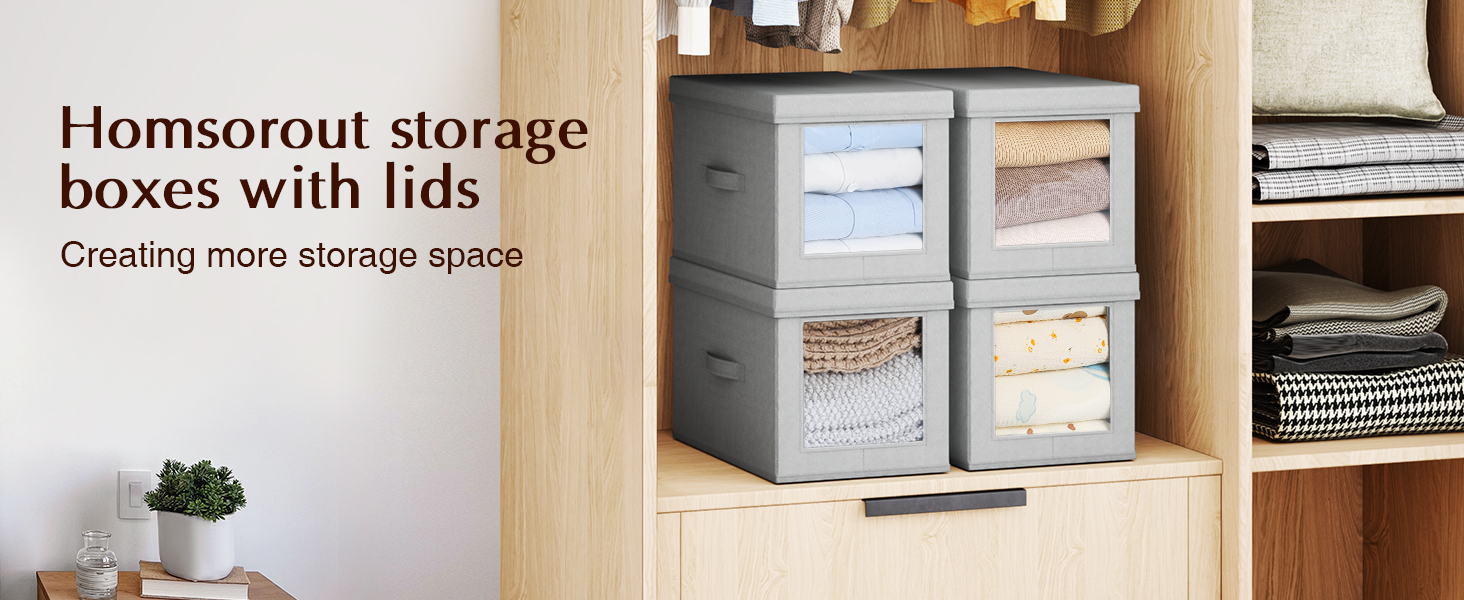collapsible storage boxes with windows cube bins with lids storage with lids cloth boxes for storage