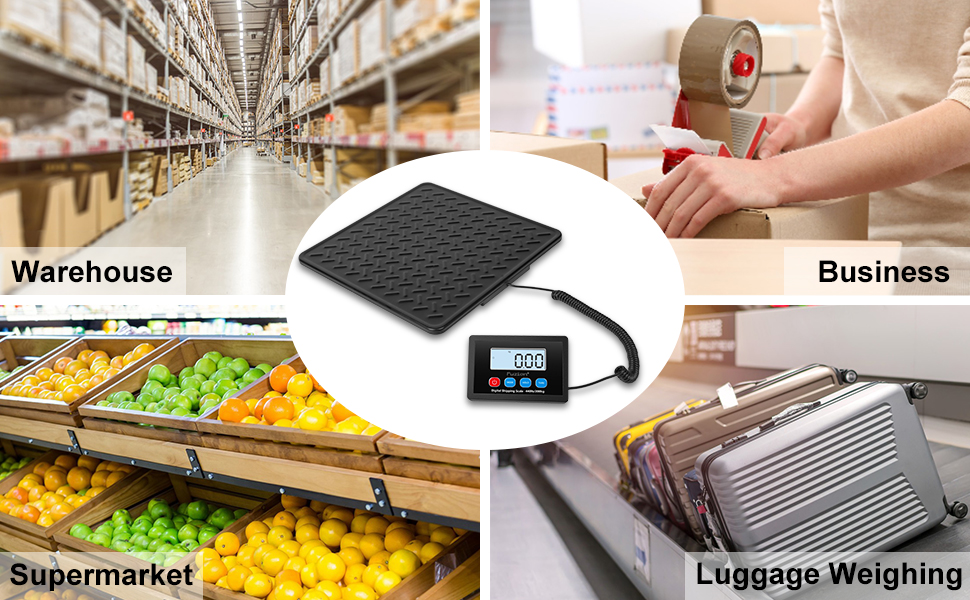 Fuzion Shipping Scale, 440lbs x 10g High Accuracy Digital
