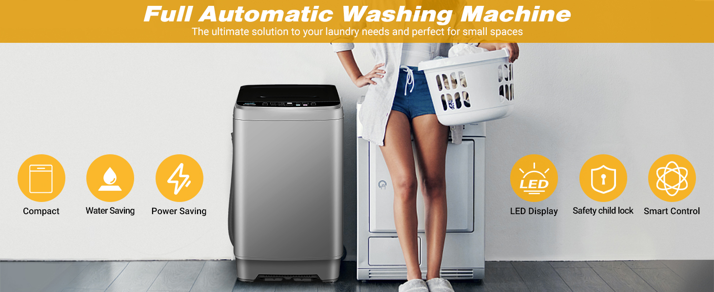 Full-Automatic Portable Washing Machine 25 lbs - Personal Care Appliances Review