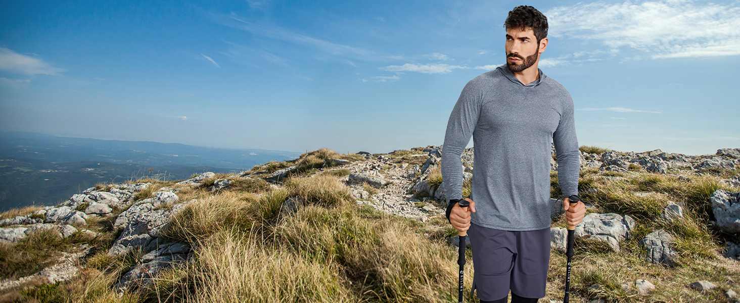 long sleeve hiking shirt men