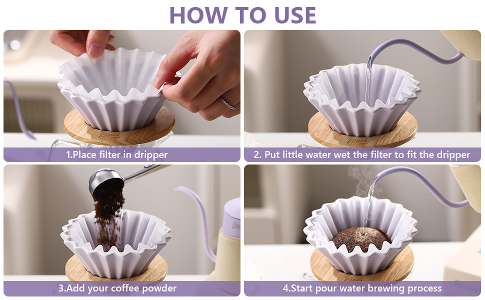 Ceramic Pour Over Coffee Dripper