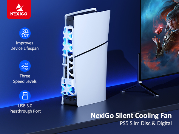Using cooling fans directly on the PS5 Slim console