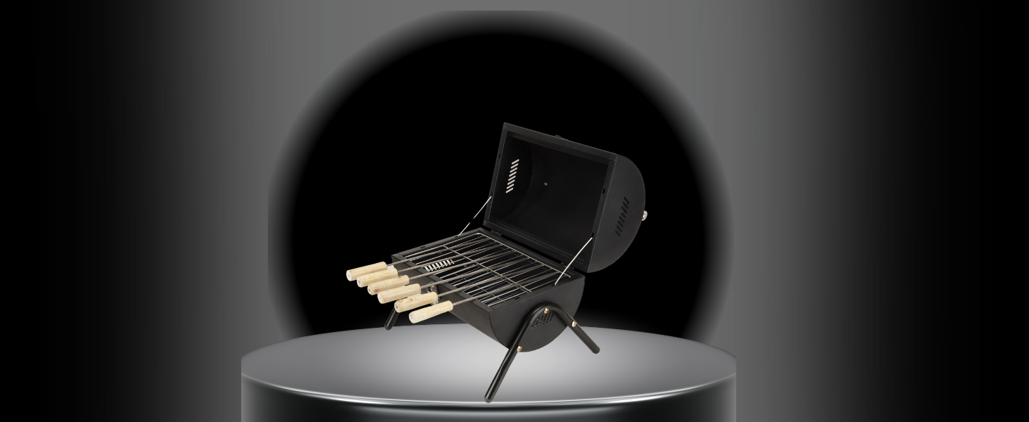 Chefman Barrel Barbeque Multi side View