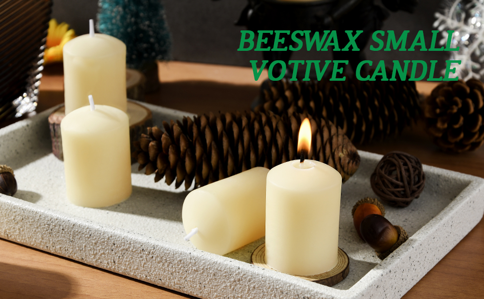 beeswax pillar candles