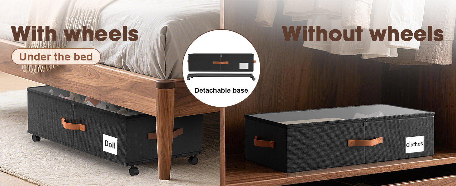 underbed storage with wheels