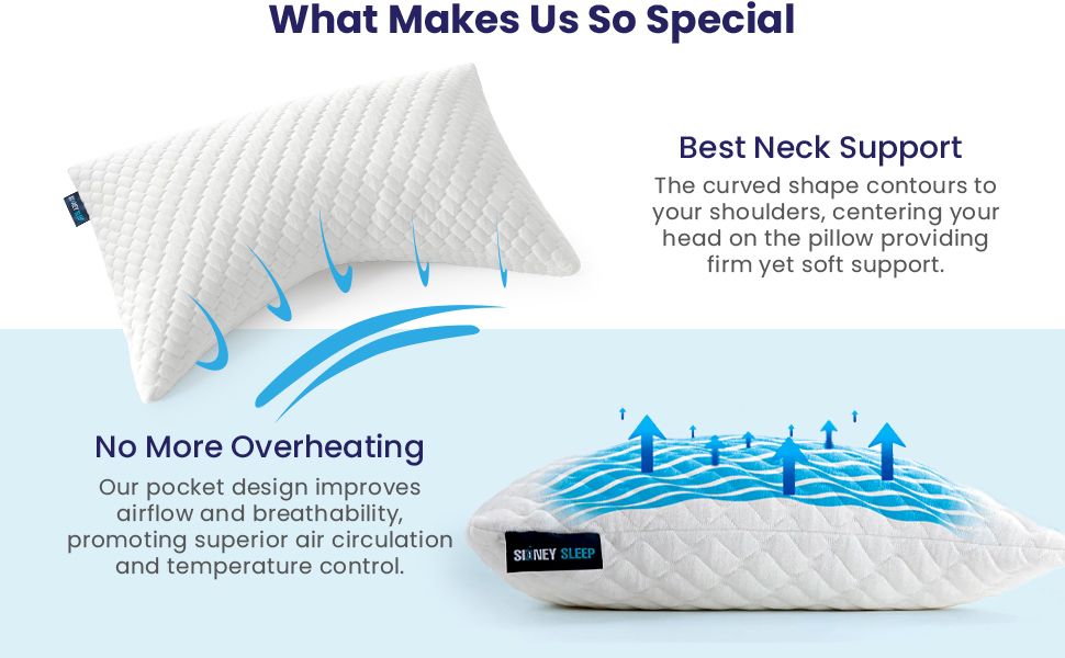 Sidney Sleep Side and Back Sleeper Pillow for Neck and