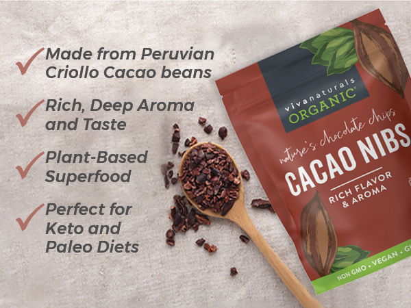 アリシアスタン　Connie Cacao Nib Amazon.com : Viva Naturals Organic Cacao Nibs, 2 Lb