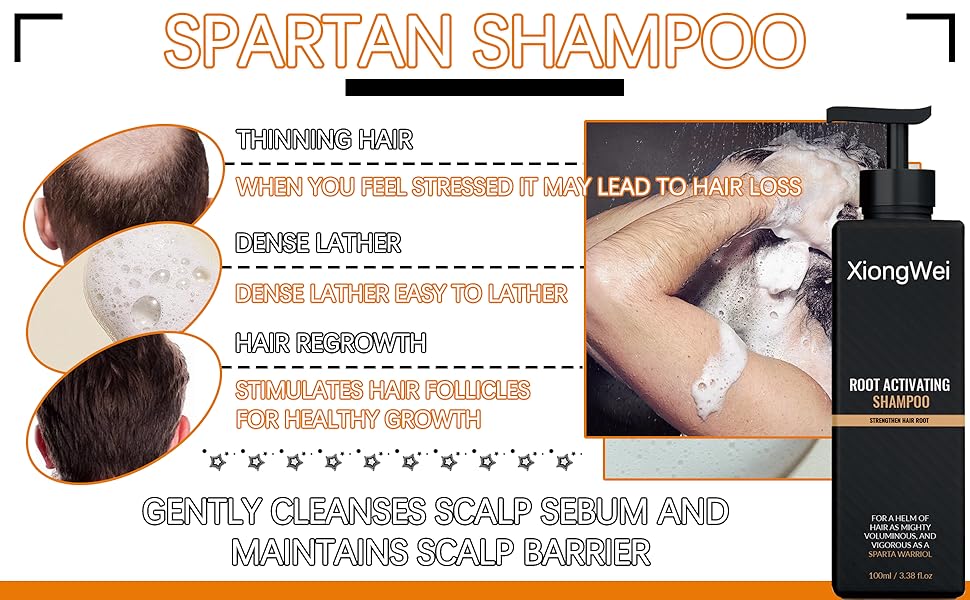 Spartan Shampoo,Root Shampoo,Hair Shampoo for Men(100ml) Amazon.ca