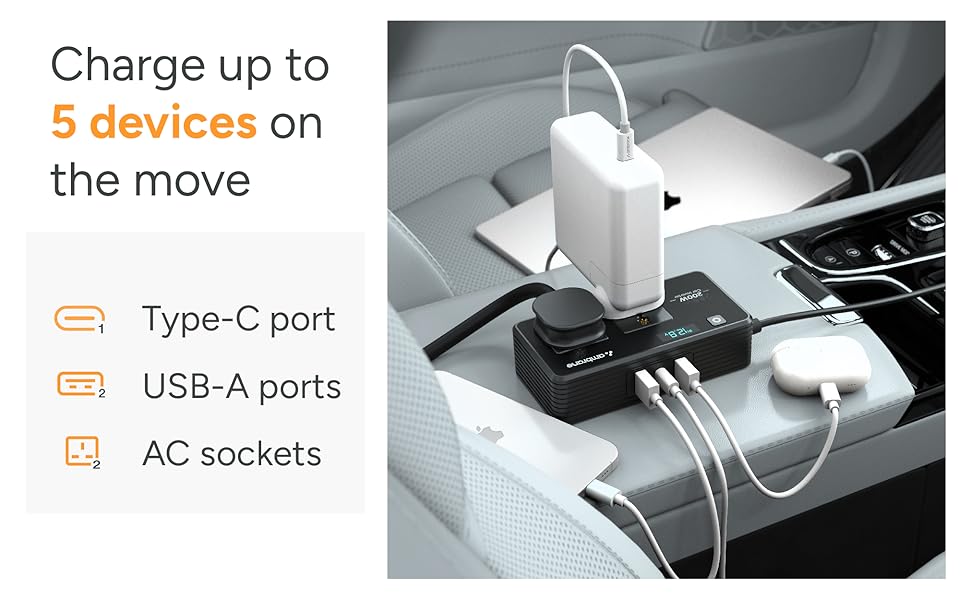 Ambrane car extension board;car laptop charger;car inveter;mini inveter for car;car accessories