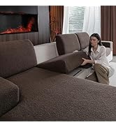 OHSIO Couch Cushion Covers for Sectional Sofa, Stretch Soft Sofa Slipcovers Washable Wear-Resista...
