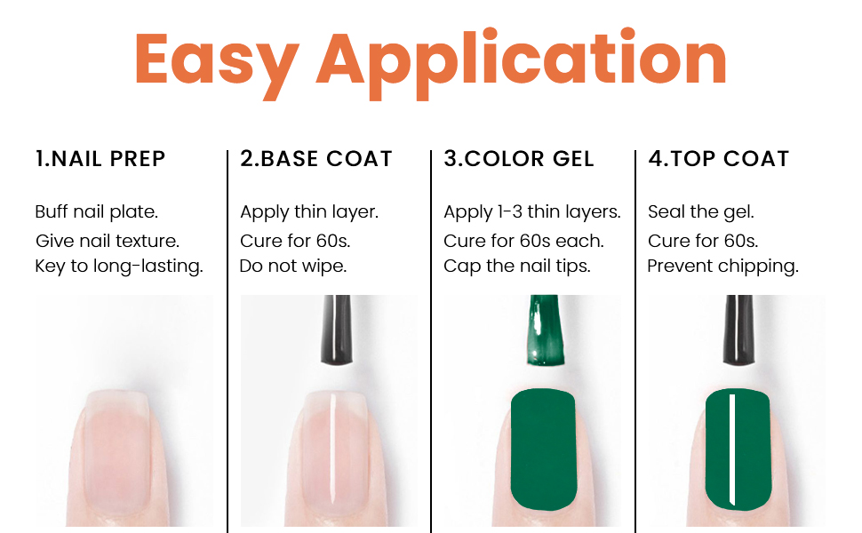 green gel nail polish