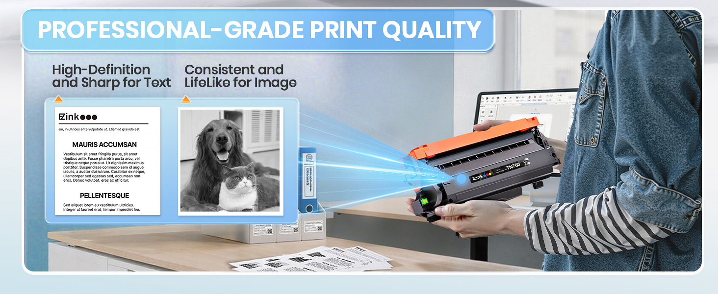 E-Z Ink Compatible TN760 Toner Cartridges Replacement for Brother TN-760 TN730 TN-730