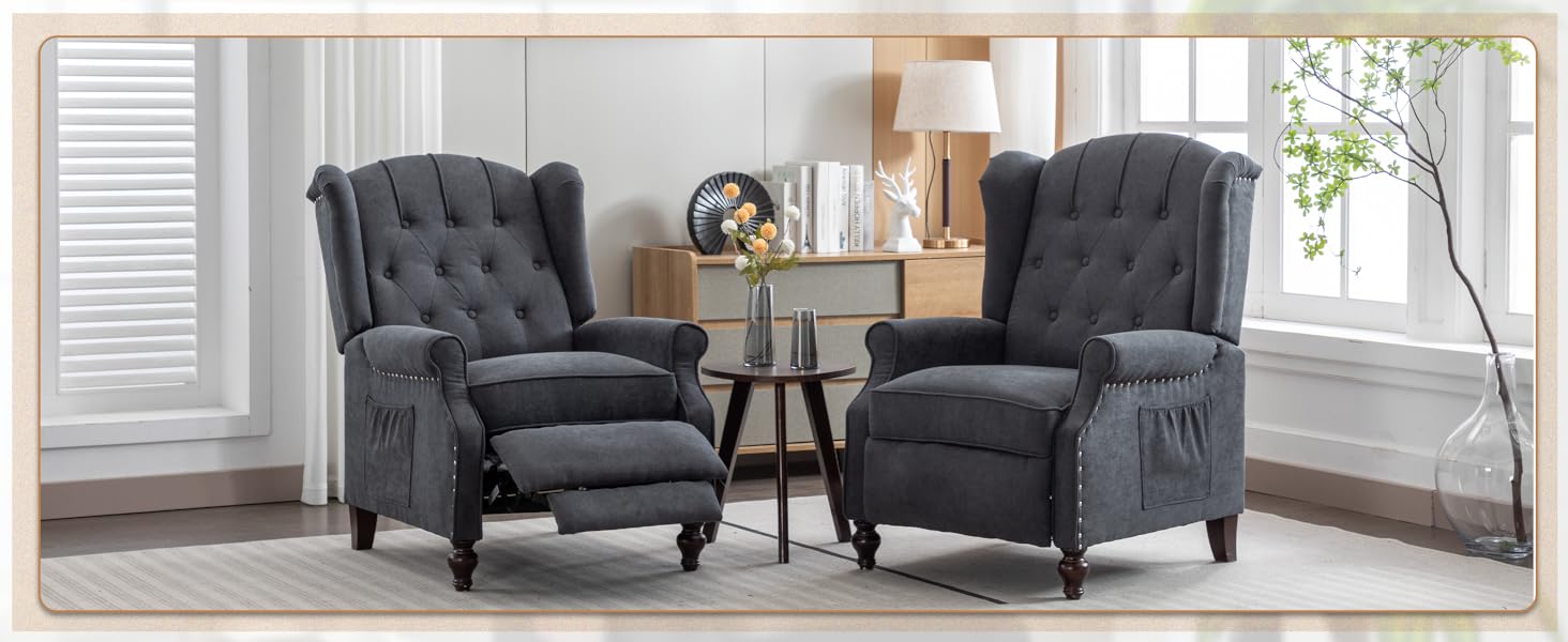  Wingback Recliner Chair with Massage and Heat