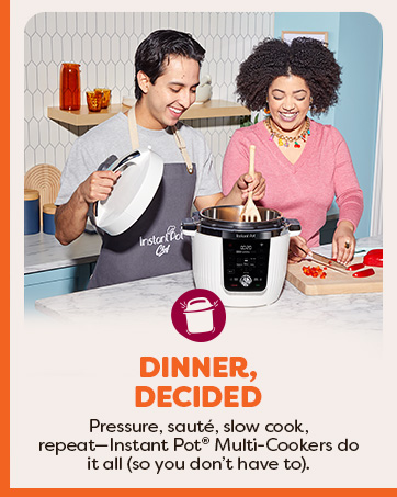 Couple cooking using the instant pot pro max in white