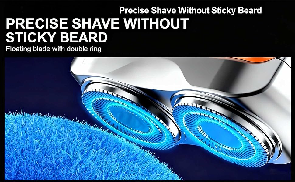 Portable Rotary Dual Ring Electric Shaver