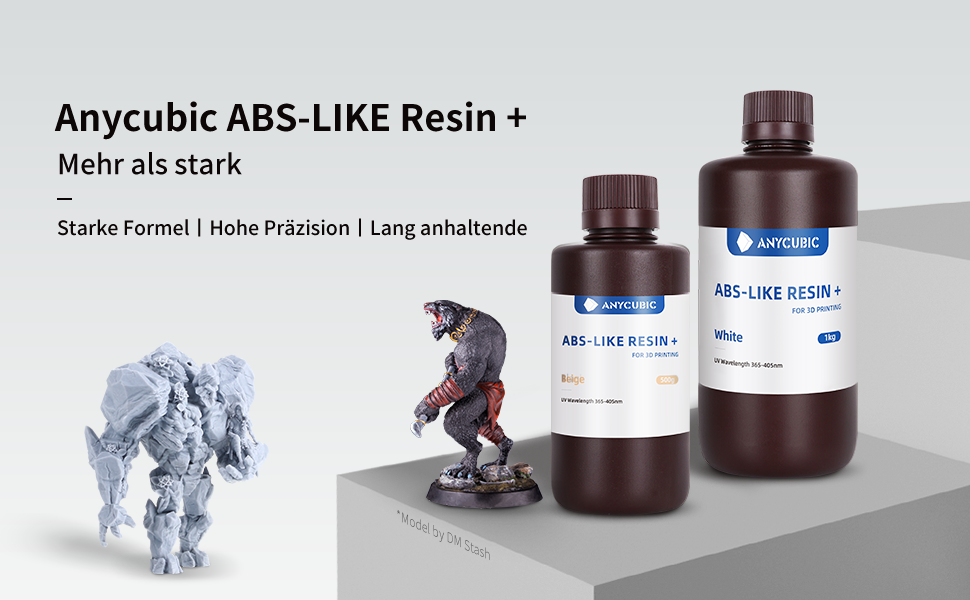 ABSLike Resin Plus, ANYCUBIC 3D Printer Resin with Excellent Hardness