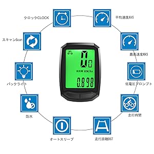 サイクルコンピューター TPB-C01R PanoComputer ワイヤレス Amazon | サイクルコンピュータ 日本語界面 自転車用速度計