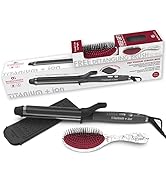 Olivia Garden Titanium + Ion High Performance Professional Curling Iron Dual Voltage with Heat Re...