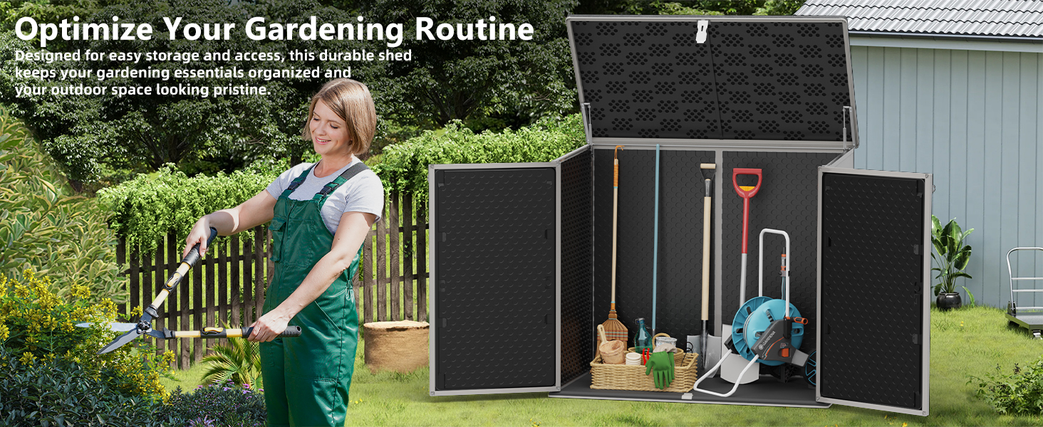 horizontal storage shed