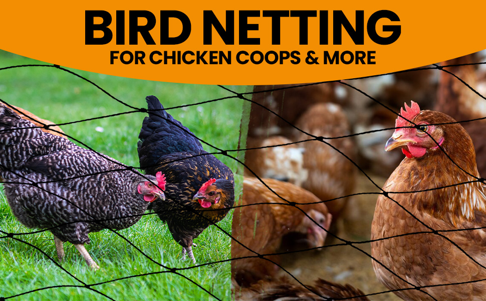 Harvesto Heavy Duty Bird Netting for Chicken Coops & Runs