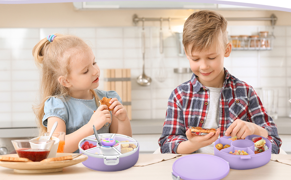  Kids Snack Spinner Container Reusable Snack Box