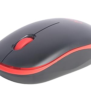 Acer Flow Wireless Mouse | 1600 DPI Optical Sensor | 2.4GHz Wireless with USB Nano Receiver | Ergonomic Lightweight Design | Smooth Tracking for Laptop, PC & Mac – Black/Red 70 5