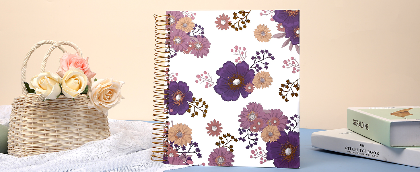 CAGIE Hardcover Spiral Journal Notebook 8.5 x 11, 200
