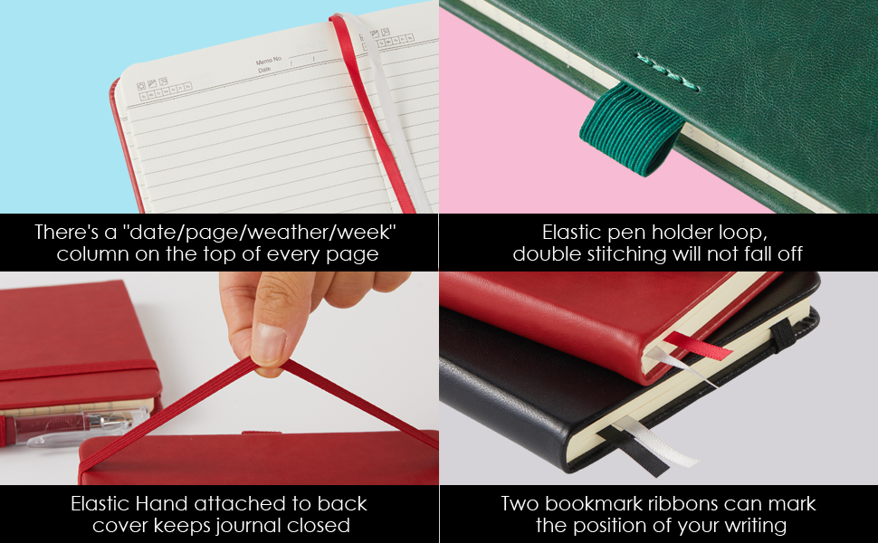 NIRMIRO 3 Pack Small Notebook Journals, Mini Pocket