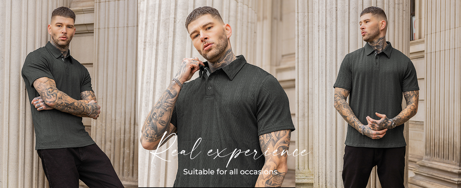 mens knit polo shirts