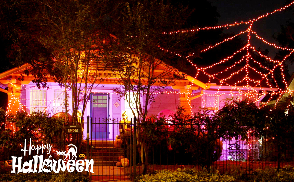 600 orange string lights