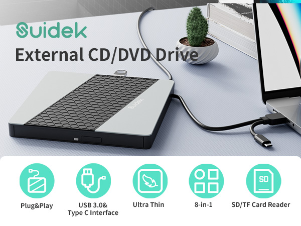 クイック!! [DVD] tf8su2k Amazon.com: SUIDEK External CD DVD Drive, USB 3.0 USB C