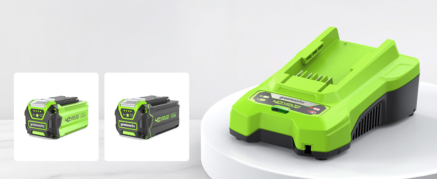 Greenworks 40V Battery Charger. 40V Universal Charger for Garden and