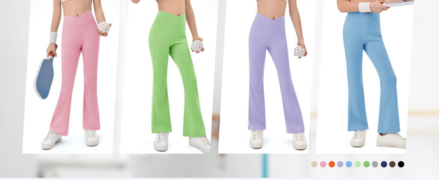 Girls Full Length Flare Pants