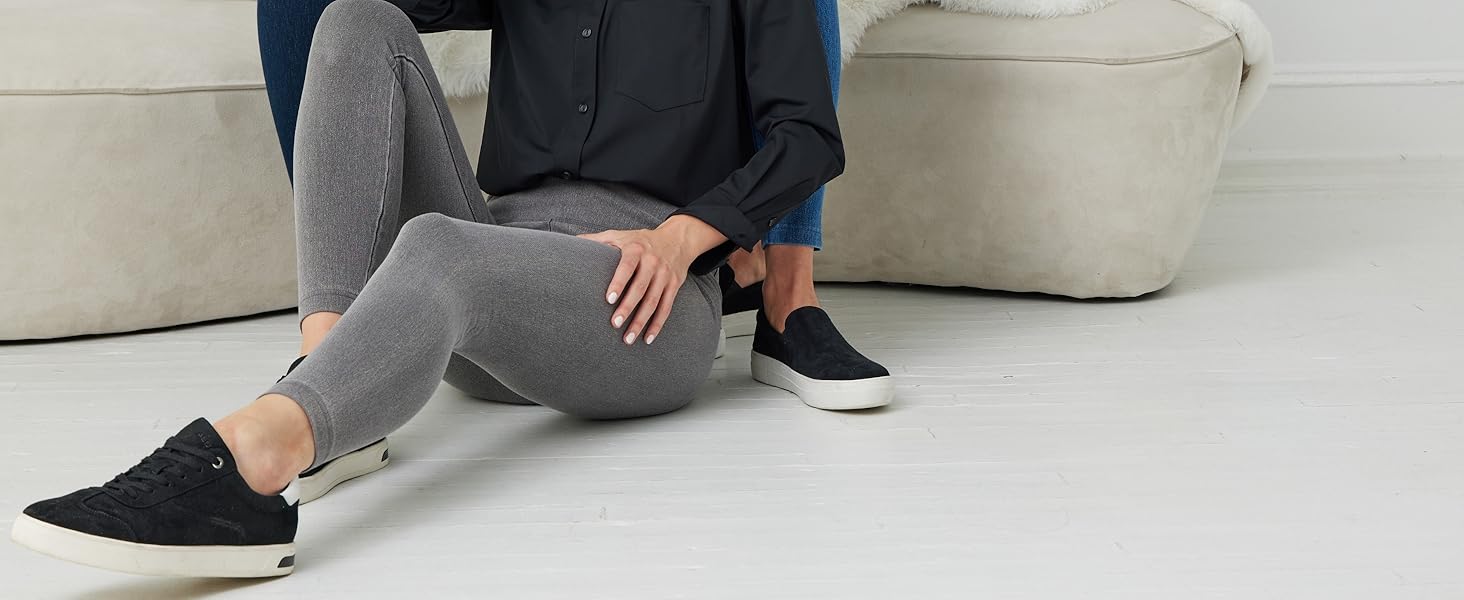 Our Lyssé womens denim leggings are stretchable, wrinkle-resistant, rich in color and texture