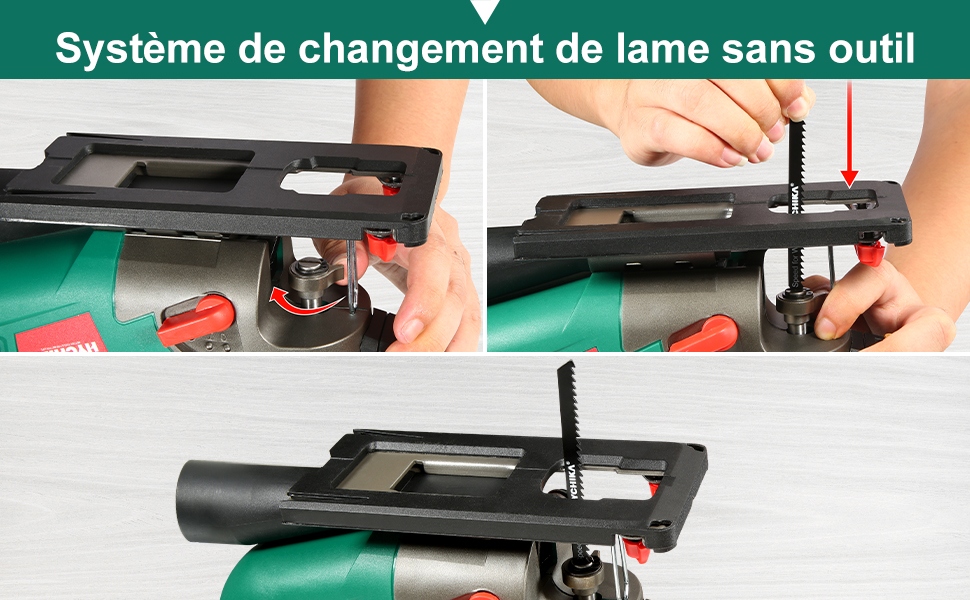 Tool-free blade change system