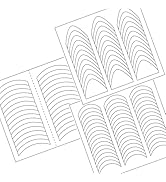 Keepzi 36 Sheets Easy Line French-Style Manicure Gel Nail Stickers, 1368 Pieces Slot-Type U Tip S...